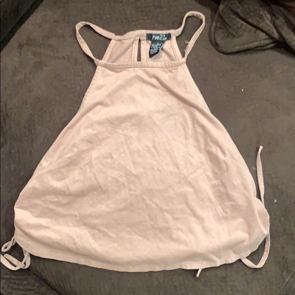 Suede crop top